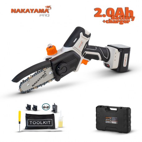 ΚΛΑΔΕΥΤΙΚΟ ΑΛΥΣΟΠΡΙΟΝΟ ΜΠΑΤΑΡΙΑΣ 16.8V, BRUSHLESS, Li-Ion, ΛΑΜΑ 13cm, 880gr, ΑΛΥΣΙΔΑ 1/4" 1. 32Link NAKAYAMA PRO EC1500 (053101)