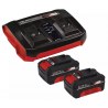 EINHELL PXC σετ φορτιστής και μπαταρία 2x 4,0Ah & Twincharger Kit 1
