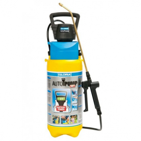 Gloria Autopump Set Ψεκαστήρας Προπιέσεως Μπαταρίας με Χωρητικότητα 5lt σε Κίτρινο χρώμα