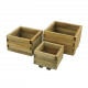 SHOWOOD Ξύλινη γλάστρα τετράγωνη 33(Y) x 40 x 40εκ.