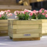 SHOWOOD Ξύλινη γλάστρα τετράγωνη χαμηλή 21(Υ) x 40 x 40ΕΚ.