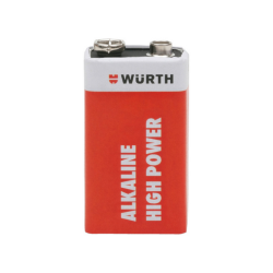 Wurth High Power Αλκαλική Μπαταρία 9V 1τμχ χωρίς μλπίστερ