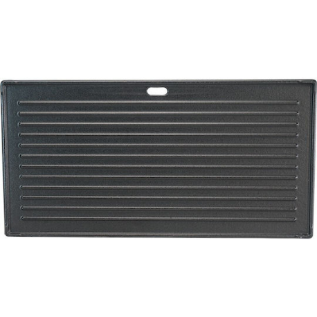 Bormann BBQ1200 Πλάκα Ψησίματος Διπλής Όψης με Μαντεμένια Λεία & Ραβδωτή Επιφάνεια 44x22.5εκ.