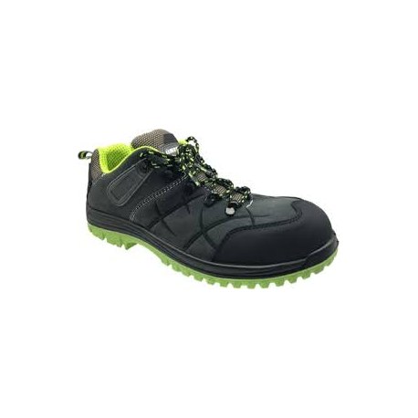 Παπούτσια ασφαλείας S1P από δέρμα σουέτ χρώματος γκρι/μαύρο
