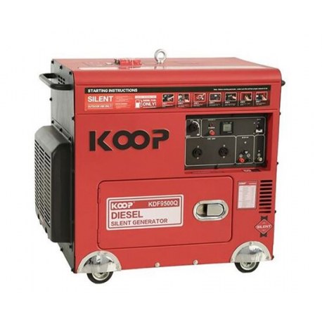 KOOP - KDF 9500 Q - ΓΕΝΝΗΤΡΙΑ DIESEL ΚΛΕΙΣΤΟΥ ΤΥΠΟΥ ΧΑΜΗΛΟΥ ΘΟΡΥΒΟΥ KDF 9500 Q (ΜΟΝΟΦΑΣΙΚΗ 230V/50HZ)